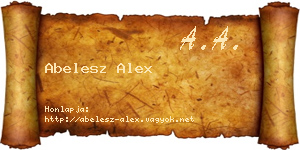 Abelesz Alex névjegykártya